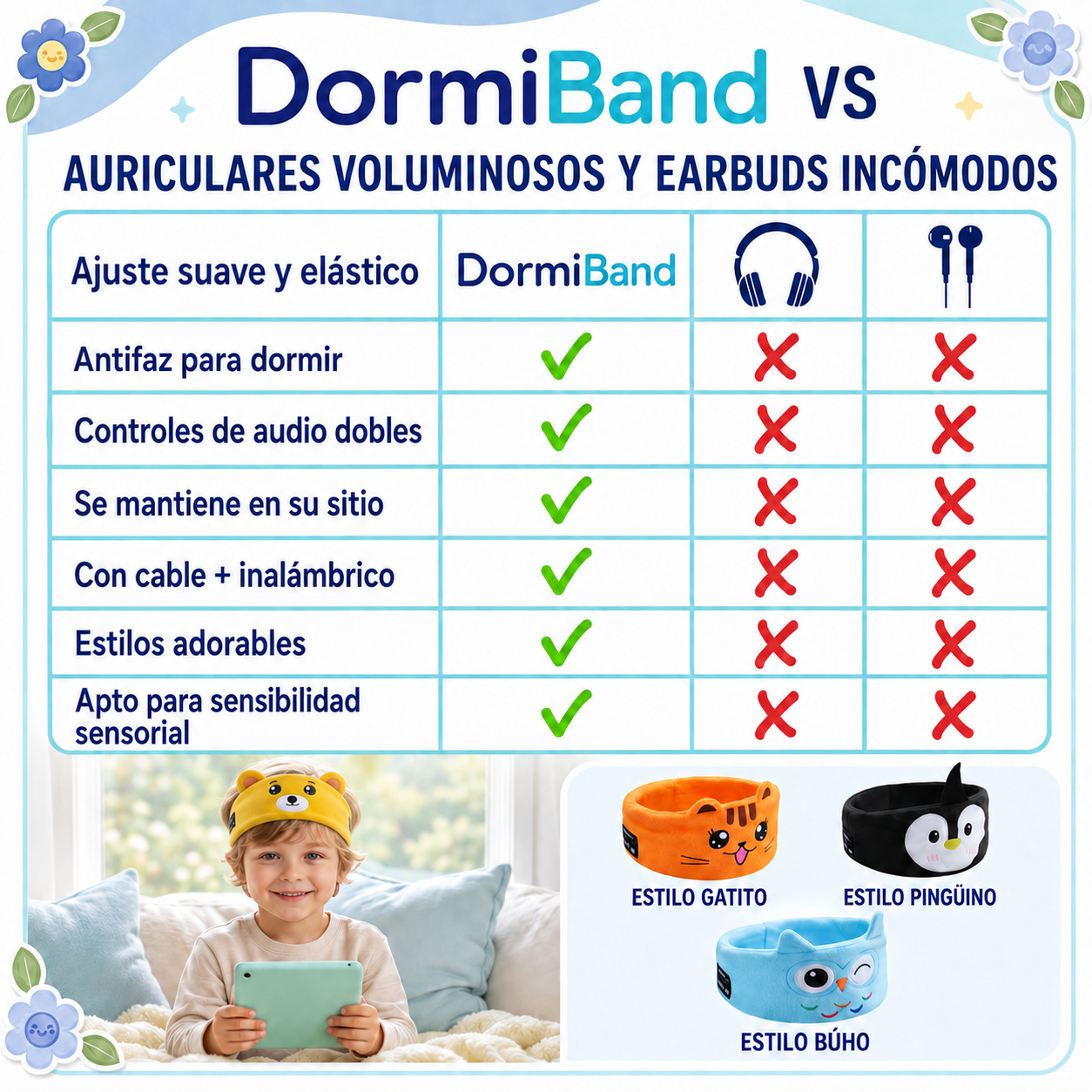 DormiBand™ Diadema Bluetooth Infantil