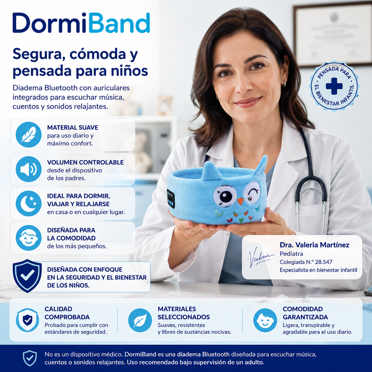 DormiBand™ Bluetooth-Stirnband für Kinder