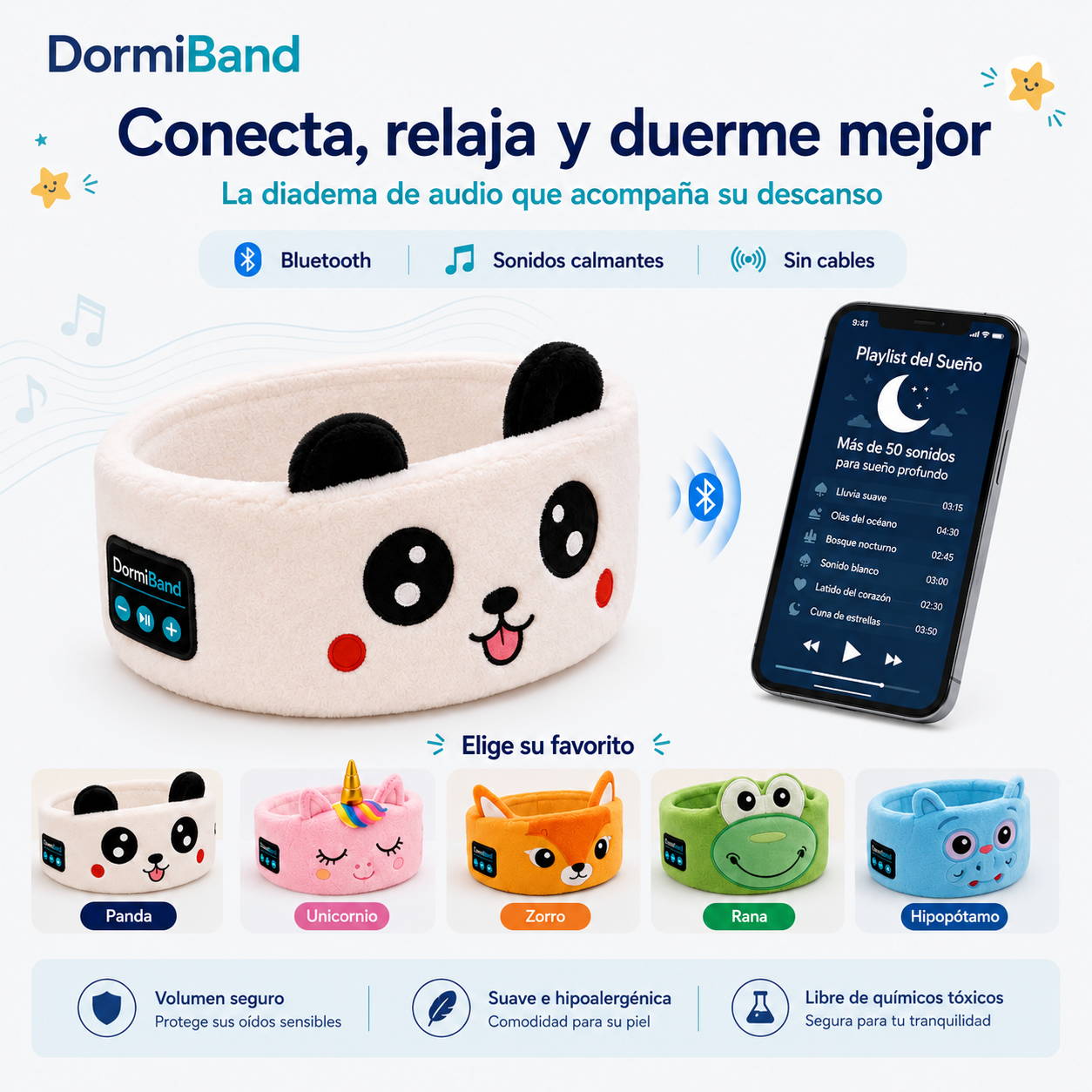 DormiBand™ Diadema Bluetooth Infantil