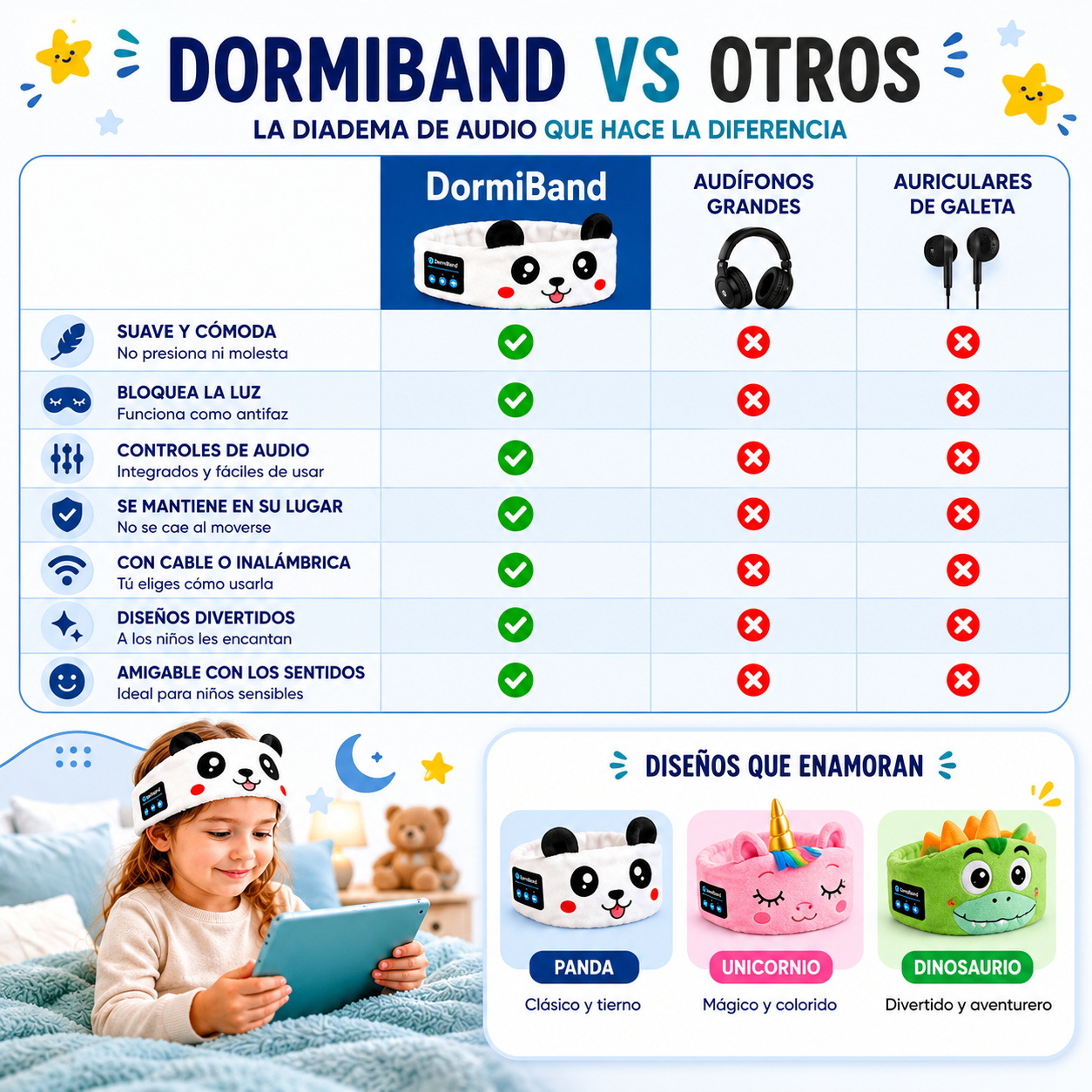 DormiBand™ Diadema Bluetooth Infantil