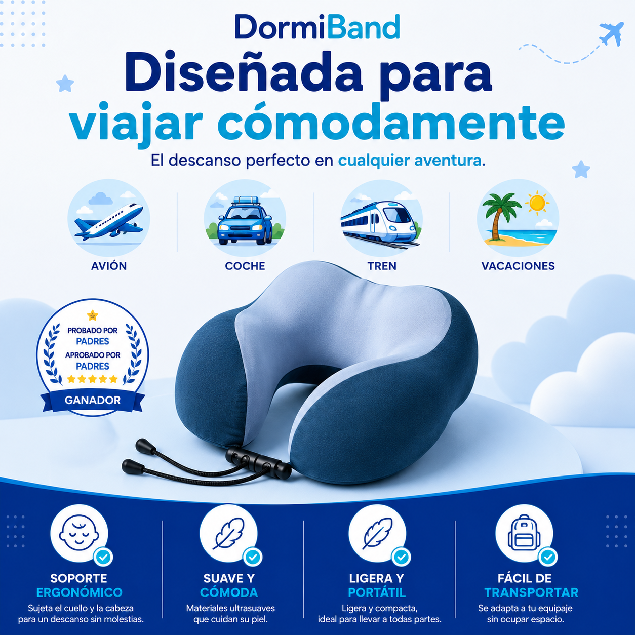 DormiBand™ Almohada de Viaje Infantil